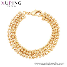 75122 Xuping bijoux en or lourds conçoit spécial perle graine laiton bracelet charme Chine en gros